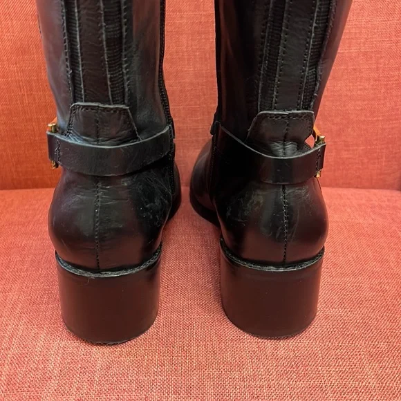 CARVELA BLACK‎ LEATHER RIDING BOOTS - Picture 5 of 10